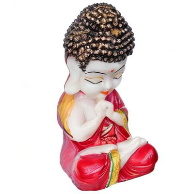 Merak Arts Buddha Baby Monk for Living Room/Bedroom/Home/Office House/Desk & Car Dashboard Antique Idol, Art, Decoration, Showpiece, Resin, Pack of 1