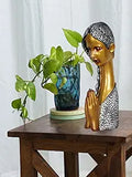 ParthNest Polyresin Welcome Lady Showpiece for Home and Office Decor - Perfect for Shelves (14