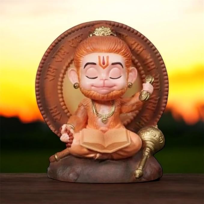 Hanuman Idol | Bal Hanuman Murti | Hanuman Idol Car Dashboard | Hanuman Ji Car Dashboard | Car Dashboard Idol | Meditating Bal Hanuman Statue for Gift