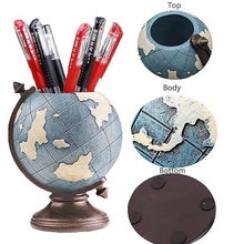 Load image into Gallery viewer, Merak Arts Desk Globe Pen Pencil Holder Stand | Multipurpose Cup Pot Organizer for Stationery | Desk Decor for Home, Office, Bookshelf | Ideal Gift for Kids &amp; Students
