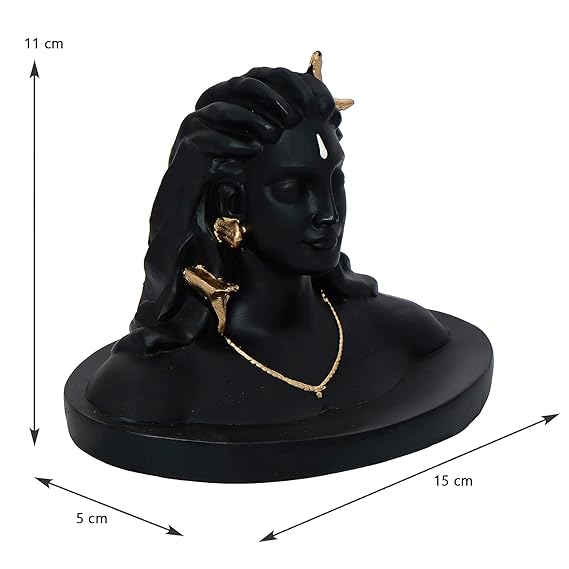 Merak Arts Decorative Showpiece - 11 cm (Polyresin, Black)