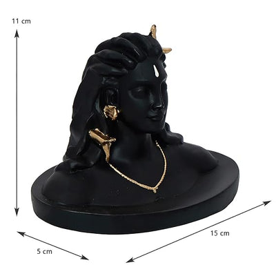 Merak Arts Decorative Showpiece - 11 cm (Polyresin, Black)