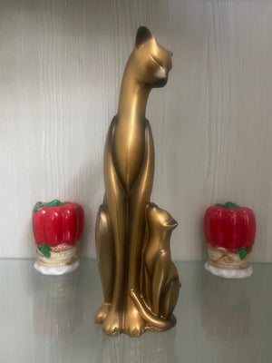 MOTHER CAT WITH CHILD SHOWPIECE
