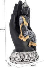 Load image into Gallery viewer, Handcrafted Sitting Buddha on Palm Decorative Showpiece Figurine