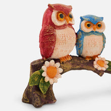 Load image into Gallery viewer, Decorative Set of 3 Owl Family Resin Figurine Sitting On Tree Branch Showpiece Statue for Table Top, Living Room, Bedroom, Office/Home Décoration, Colour Multi
