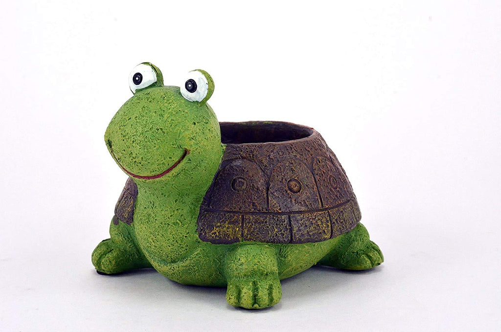 Green Turtle Shape Cartoon Cute Mini Succulent Pot Indoor Desktop Plant Holder Home Office & Garden Decor Small Cacti Bonsai Pot Flower Pot Creative Home & Garden Decor,