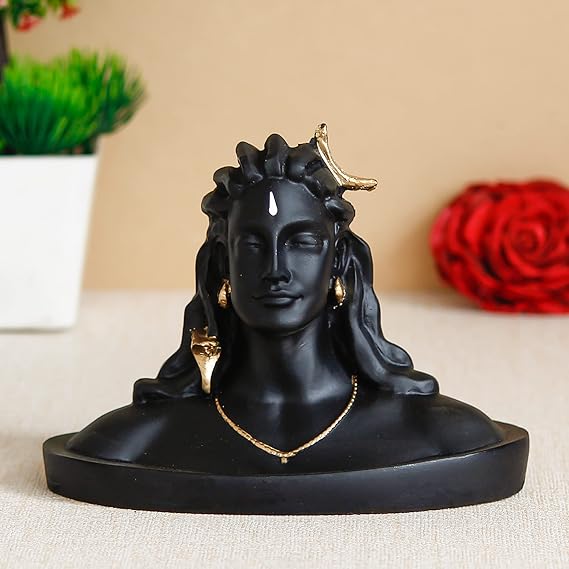Merak Arts Decorative Showpiece - 11 cm (Polyresin, Black)