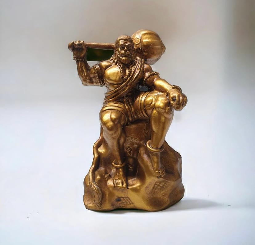 Merak Arts Bahubali Hanuman Idol |HanumanJi Murti for car | Lord Hanuman Idol | Lord Hanuman Statue (10 cm)