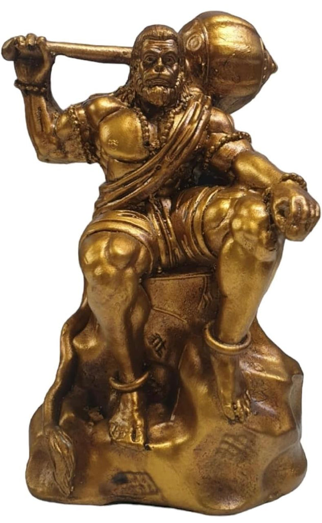 Merak Arts Bahubali Hanuman Idol |HanumanJi Murti for car | Lord Hanuman Idol | Lord Hanuman Statue (10 cm)