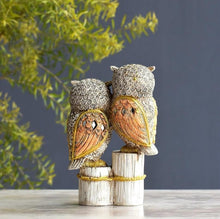 Load image into Gallery viewer, Merak Arts Owl Showpiece for Home Decor Decorative Showpiece - 10 cm (Polyresin, Resin, M