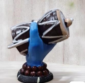 Merak Arts Shiva Damru Idol Shiv Hand Murti Decorative Showpiece - 22 cm (Polyresin, Resin, Multicolor)