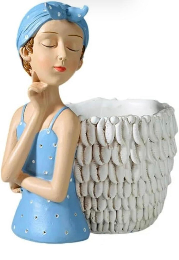 Merak Arts Cute Stationary Resin Statues, Resin Statue Pen Holders, Desktop Decoration, Beautiful and Durable for Gifts