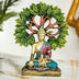 ParthNest Resin 19 In Tree Buddha Statue | For Office, Temple, Home Decor, Gifts, Mahavirjayanti & Living Room | Peaceful Buddha Sculpture (Green)